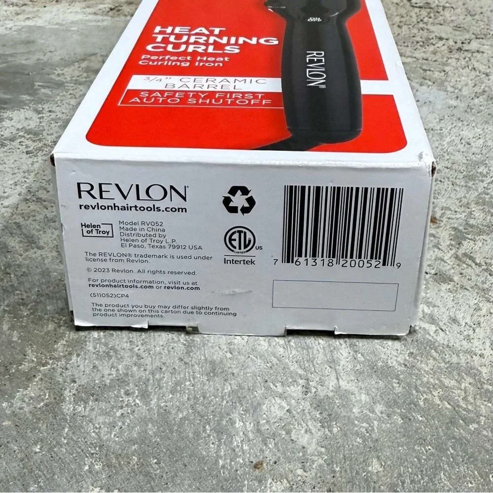Revlon RV052 Heat Turning Curls 3/4” Ceramic Curling Iron NEW - Picture 5 of 5